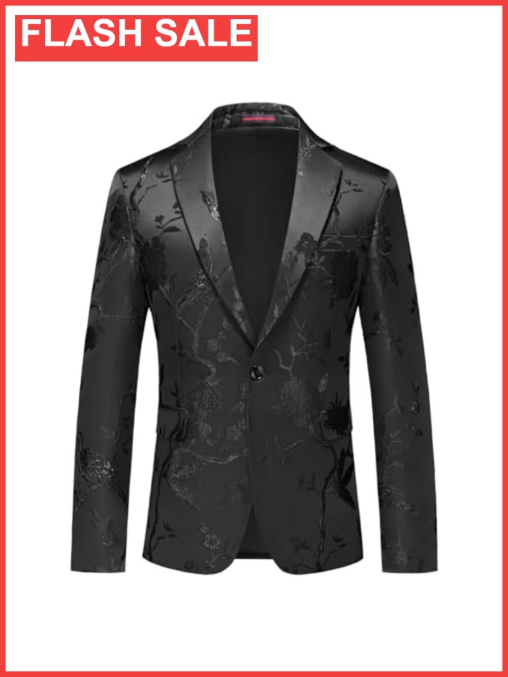 Mens Floral Print Slim Fit Suit Blazer Casual Party Wedding Sport Coat